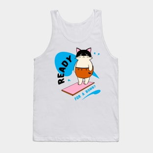 chubby pool cat Tank Top